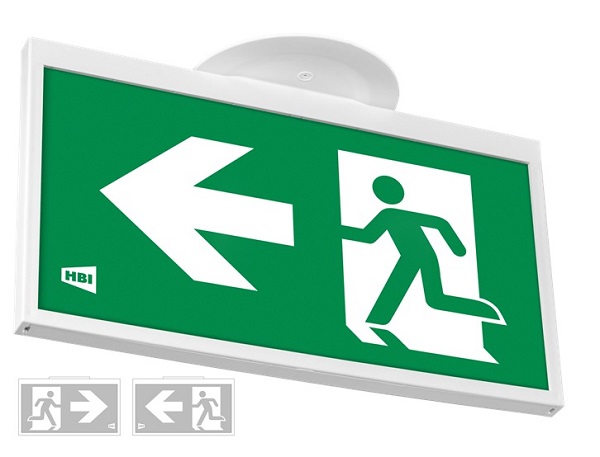 HBI 7DL0202WYZ Septagem Display noodverlichting LED 2W 840 4000K IP40 nood/continu met autotest inbouw accu (3 uur) met pictogram kleur wit