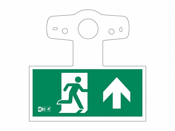 HBI 204PLWQ pictogram persoon pijl boven voor 200 serie Polaris II wandmontage ISO7010