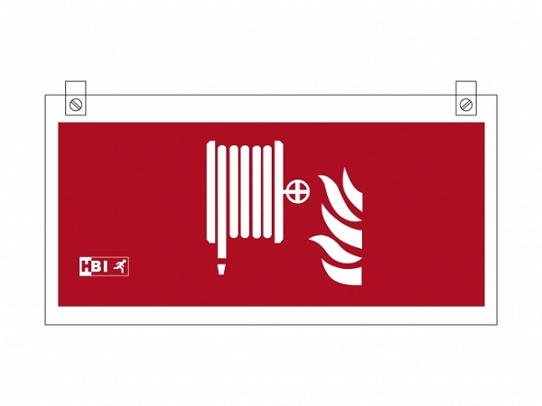 HBI 204PEE pictogram brandslang voor200 serie Polaris II plafondmontage dubbelzijdig ISO7010