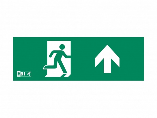 HBI 55A04QS (small) Click-in pictogram voor 550 serie nooduit rechtdoor

