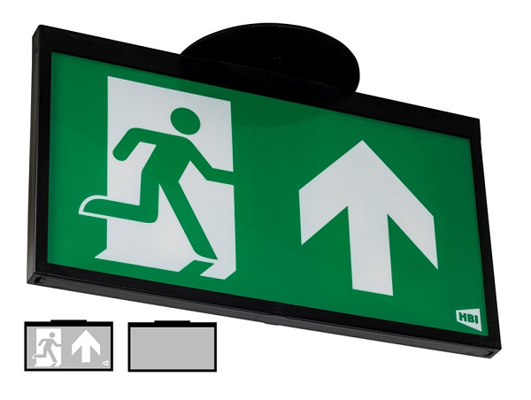 HBI 7DL0202BQB Septagem Display noodverlichting LED 2W 840 4000K IP40 nood/continu met autotest inbouw accu (3 uur) met pictogram kleur zwart