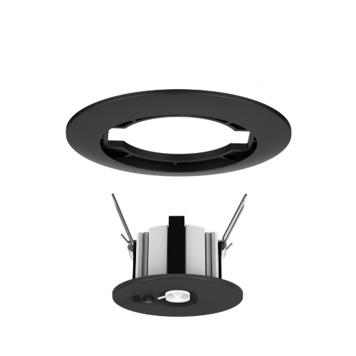 Tronix 600-024 3W LED 5000K kleur 750 IP20 nood inbouwarmatuur zwart