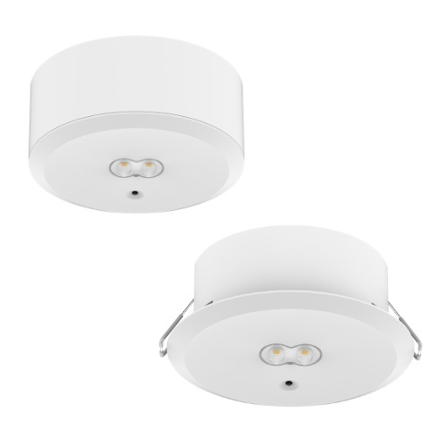 Tronix 600-025 3W LED 5000K kleur 750 IP20 nood in- en opbouwarmatuur wit