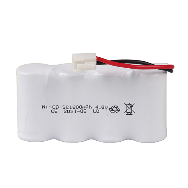 BYD NiCd accu 4,8V 4x2.0Ah SBS naast elkaar 302b connector