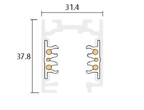 Onetrack by Eutrac 575 2 1102 3 3fase spanningsrail opbouw Dali grijs 2m