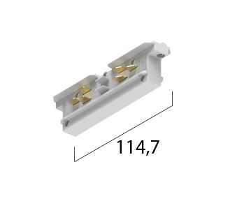 Onetrack by Eutrac 575 2 1206 8 koppelstuk Dali 3f spanningsrail grijs