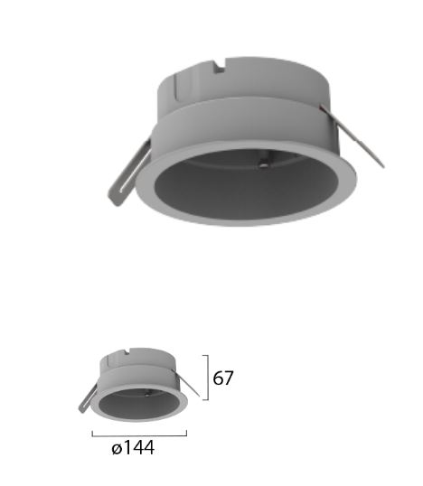Onetrack by Eutrac 575 0 7227 6 inbouwpot voor Monopoint Dali wit