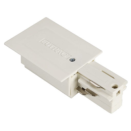 Eutrac 555 1 3202 6 voeding 3f rail aarde links inbouw wit
