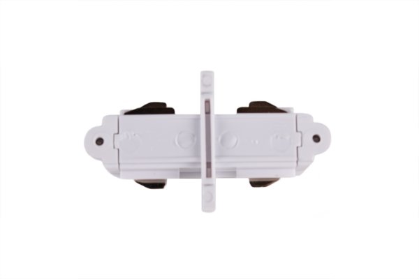 1 fase spanningsrail koppelstuk wit