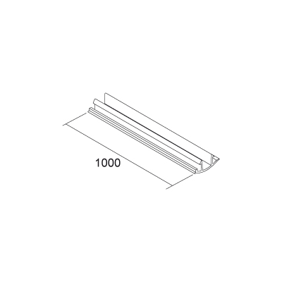 Ivela 3f afdekstrip 1000mm wit