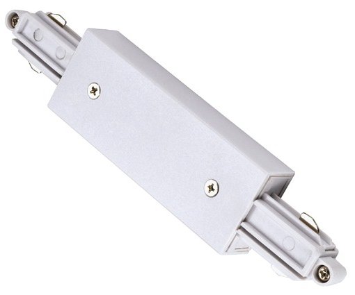 SLV 143101 1 fase opbouw spanningsrail middenvoeding met voedings mogelijkheid wit