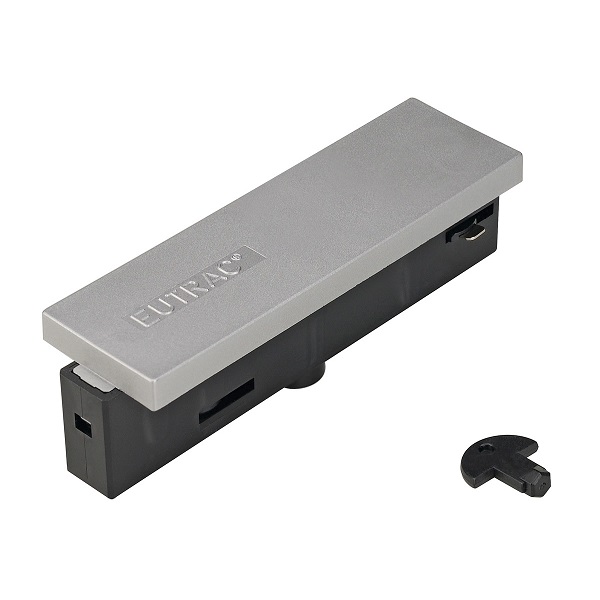Eutrac 555 1 5203 3 middenvoeding speciaal voor spanningsrail 3f zilvergrijs