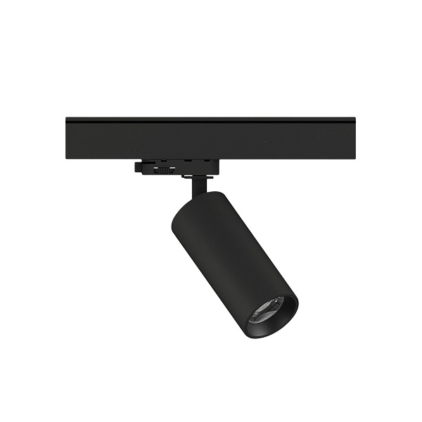 Karizma Luce Stretto 10W 3000K-1800K kleur 930-918 1 fase Nordic Global Base GB 66 railadaptor LEDarmatuur zwart Dim to Warm 36°
