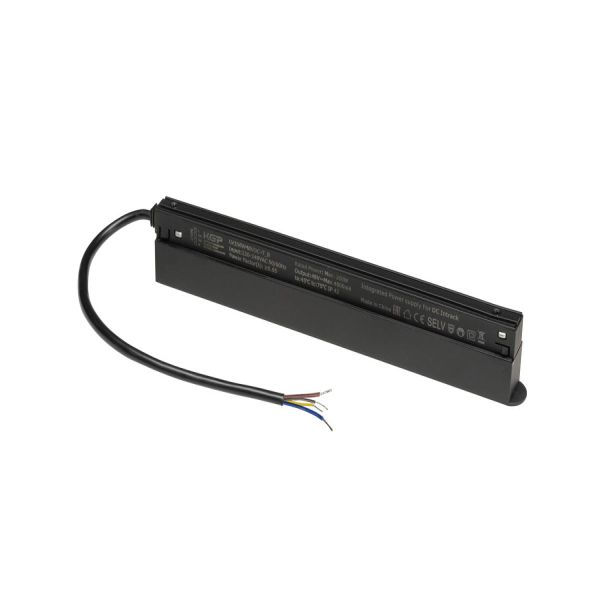 SLV 1009012 48V Track LED voeding 48V 250W Intrack Dali dimbaar met 0,3m kabel doorlusbaar zwart