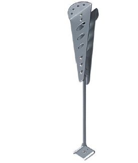 1f rail vaste pendelophanging 1m10 wit