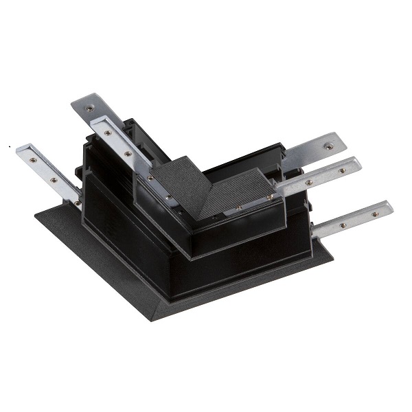 SLV 1006587 48V Track hoekstuk mechanisch inbouw diep links zwart