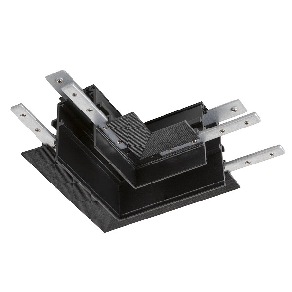 SLV 1006589 48V Track hoekstuk mechanisch inbouw diep rechts zwart