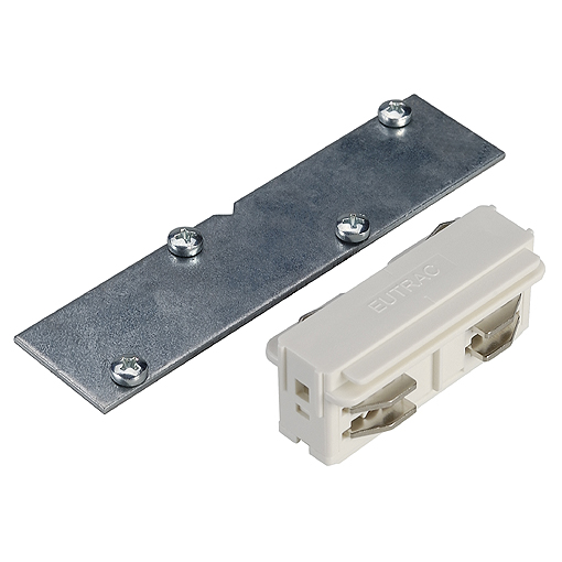 SLV 1001539 Eutrac koppelstuk elektrisch en mechanisch 3f rail inbouw wit