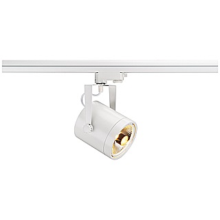 SLV halogeenrailspot Eurospot 75W GU10 ES111, met universele 3 fase railadaptor