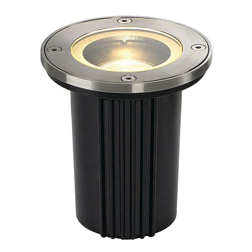 SLV 228430 Dasar Exact GU10 Round ES50 GU10 35W grond inbouwarmatuur kantelbaar IP67 RVS