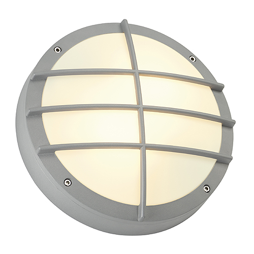 SLV Bulan Grid E27 2x25W wand- en plafond opbouwarmatuur IP44 zilvergrijs 229084 311063