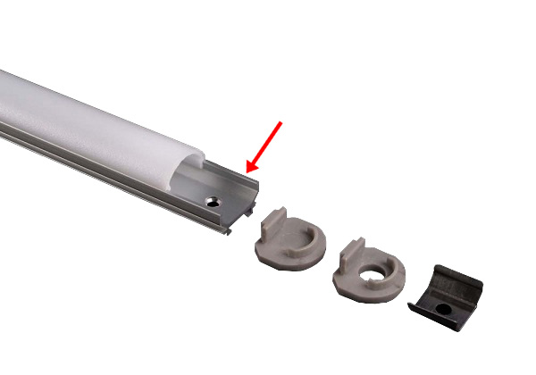 Alupro Original LED profiel (exclusief afscherming) opbouw aluminium voor LED strips max. 12mm breed /2m