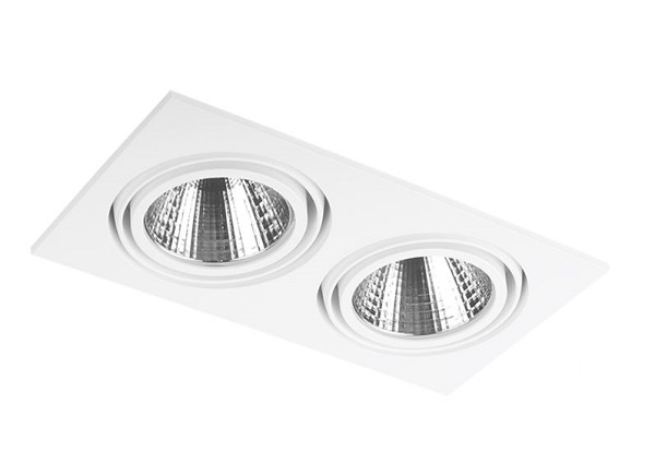 Exo Square Cardan LED inbouwarmatuur 2x27W 830 3000K 36° wit