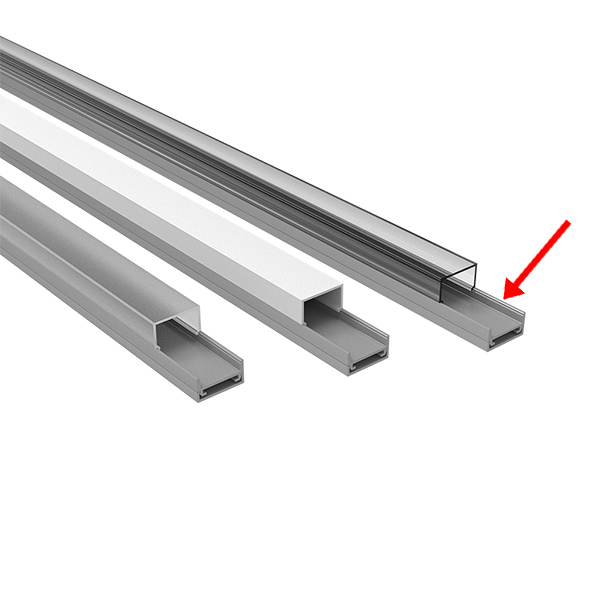 Alupro Click LED profiel (exclusief afscherming) aluminium voor LED strips max. 16,9mm breed /2m 
Geschikt voor LEDstrips maximaal 28W/m