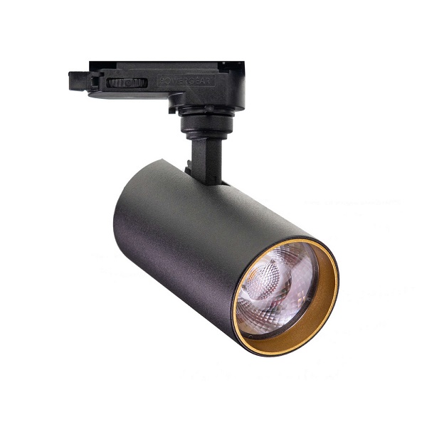Meteora S LED 3 fase railspot 8W DTW 3000K-2200K kleur 930-922 Casambi 3f 15° ring goud zwart