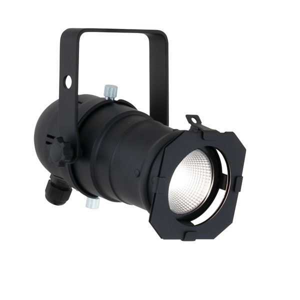 Showtec 43312 PAR20 LED spot 17W 3000K-1800K  930-918 dim to warm 45° zwart snoer 50cm + stekker met filterframe