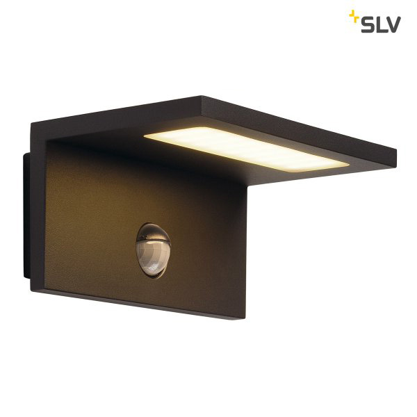 SLV 1001969 LED Sensor wandlamp antraciet 9,8W LED 3000K IP44