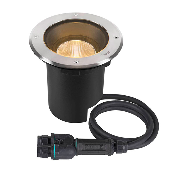 SLV 1007243 Dasar 2.0 rond LED grond inbouwarmatuur 19W 3000K kleur 830 Dali dimbaar 24° IP65+IP67