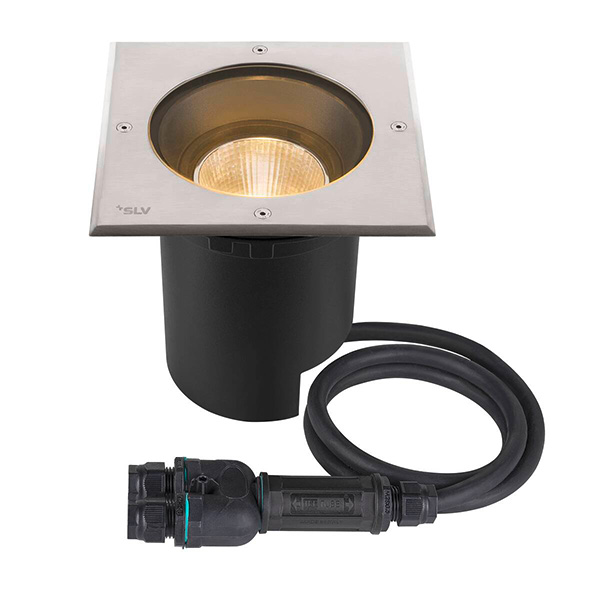SLV 1007244 Dasar 2.0 vierkant LED grond inbouwarmatuur 19W 3000K kleur 830 Dali dimbaar 24° IP65+IP67