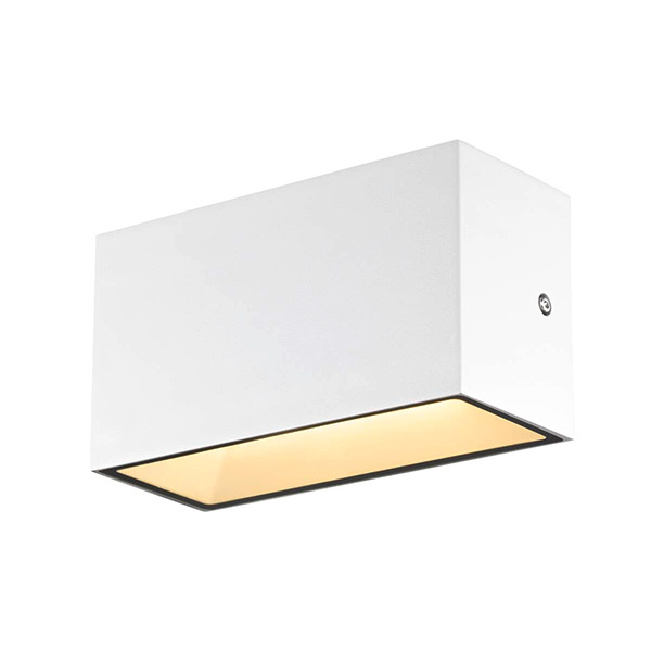 SLV 1005153 Sitra M Up/Down LED wand opbouwarmatuur 14W 3000K+4000K kleur 830+840 instelbaar bij installatie niet dimbaar 95° wit IP44