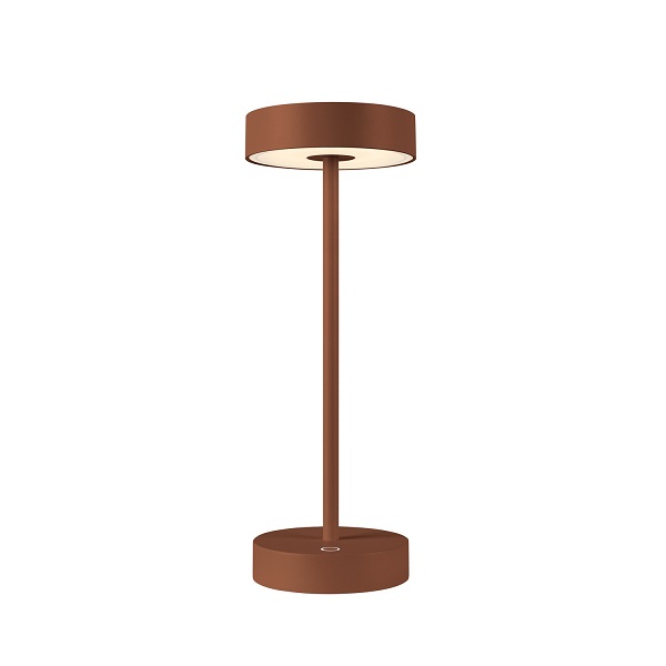 SLV 1007361 Vinolina LED tafellamp 2,2W 827 830 2700K 3000K met accu en laadplaat zonder USB A voeding IP54 roest