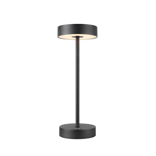 SLV 1007362 Vinolina LED tafellamp 2,2W 827 830 2700K 3000K met accu en laadplaat zonder USB A voeding IP54 zwart