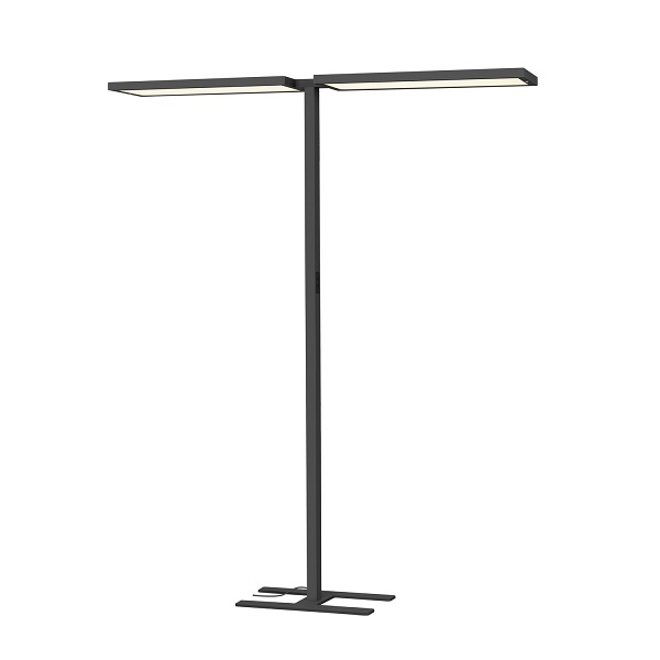 SLV 1007465 Worklight Pro double LED staande lamp 150W 840 4000K dimbaar met touch sensor zwart