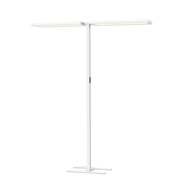 SLV 1007466 Worklight Pro double LED staande lamp 150W 840 4000K dimbaar met touch sensor wit
