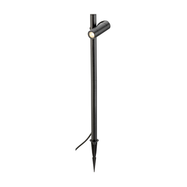 SLV 1007868 Helia Slim Pole Single IP65 LED vloer opbouwspot kantelbaar 6W 830 3000K zwart 38° niet dimbaar