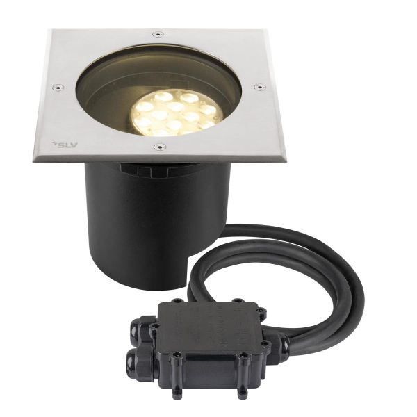 SLV 1009169 Dasar L RL asymmetrisch vierkant kantelbaar 19W 830 3000K RVS 70° dimbaar