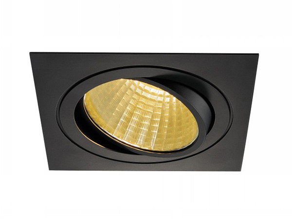 SLV 114280 New Tria LED DL Square set LED 2700K 25W plafond inbouwarmatuur zwart