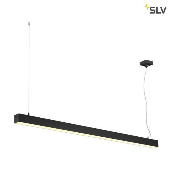SLV 1001309 Q-Line Single LED pendelarmatuur 47W 3000K kleur 830 Dali dimbaar zwart