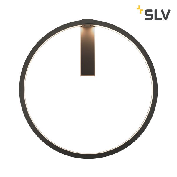 SLV 1002918 One 60 WL LED wandarmatuur 25W 3000K+4000K kleur 830+840 instelbaar met schakelaar bij installatie Dali dimbaar zwart