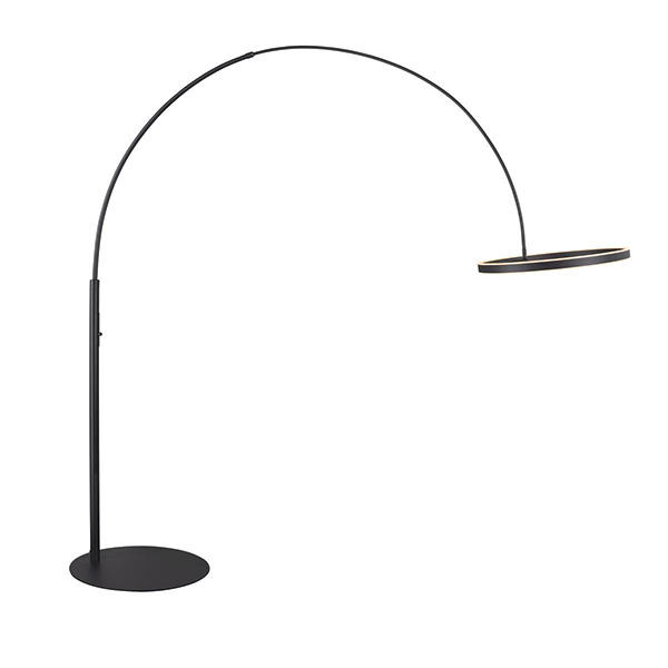 SLV 1006352 One Bow LED staande lamp 22W 2700K+3000K kleur 927+930 instelbaar bij installatie dimbaar 140° zwart