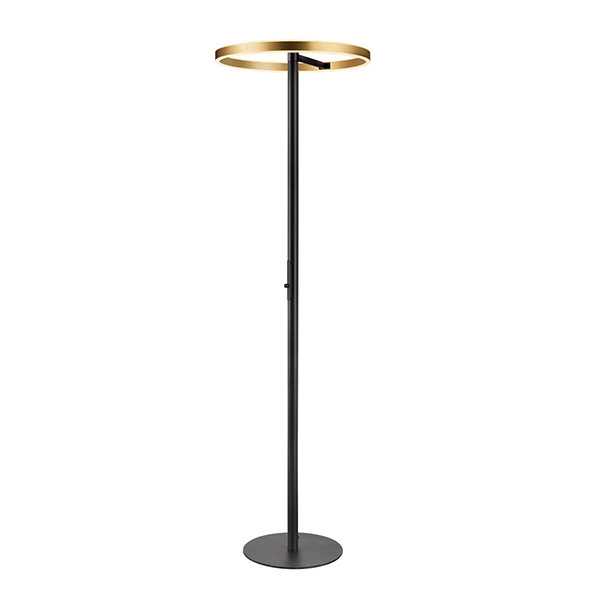 SLV 1006353 One Straight LED staande lamp 22W 2700K+3000K kleur 927+930 instelbaar bij installatie dimbaar 140° zwart