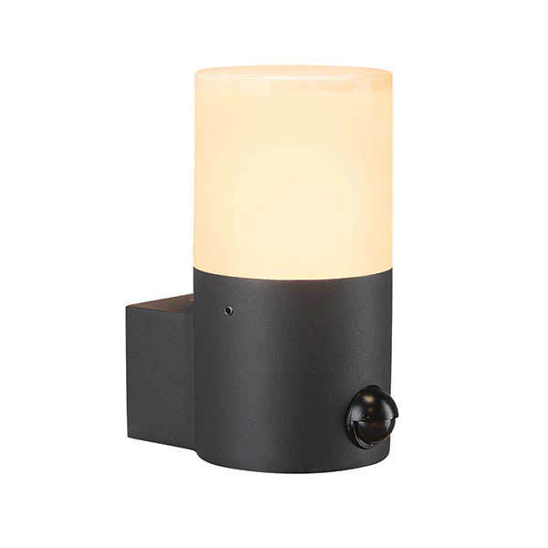 SLV 1006179 Grafiet sensor rond wand opbouwarmatuur E27 11W antraciet IP44