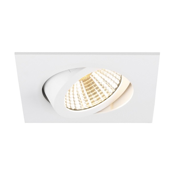 SLV 1007437 New Tria Universal 68 DL LED inbouwspot vierkant kantelbaar 8,6W 925 930 940 2500K 3000K 4000K 38° dimbaar wit
