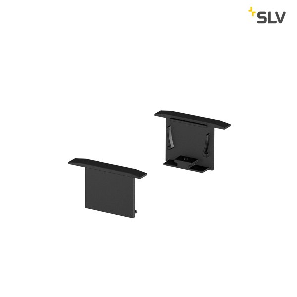 SLV 1000558 Grazia 20 eindkapjes inbouwprofiel zwart /2