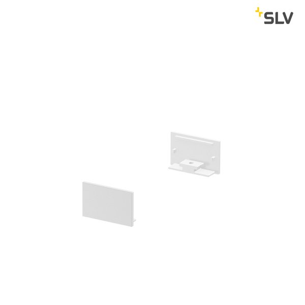 SLV 1000560 Grazia 20 eindkapjes opbouwprofiel plat afscherming vlak wit /2