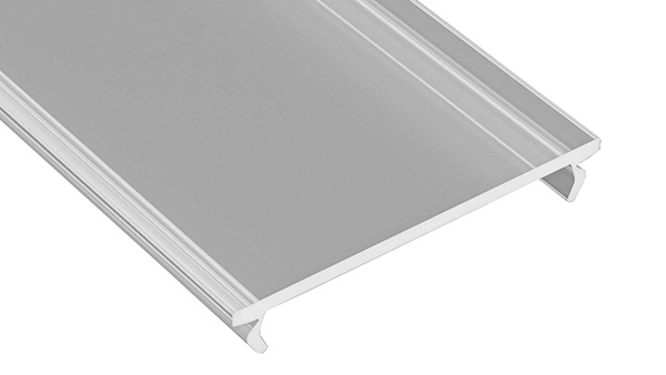 Cover frozen PMMA 73% lichtdoorlaat voor LED profiel 43mm /2m02